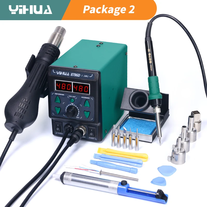 Diy Electronics Storage - YIHUA 8786D Soldering Iron Hot Air