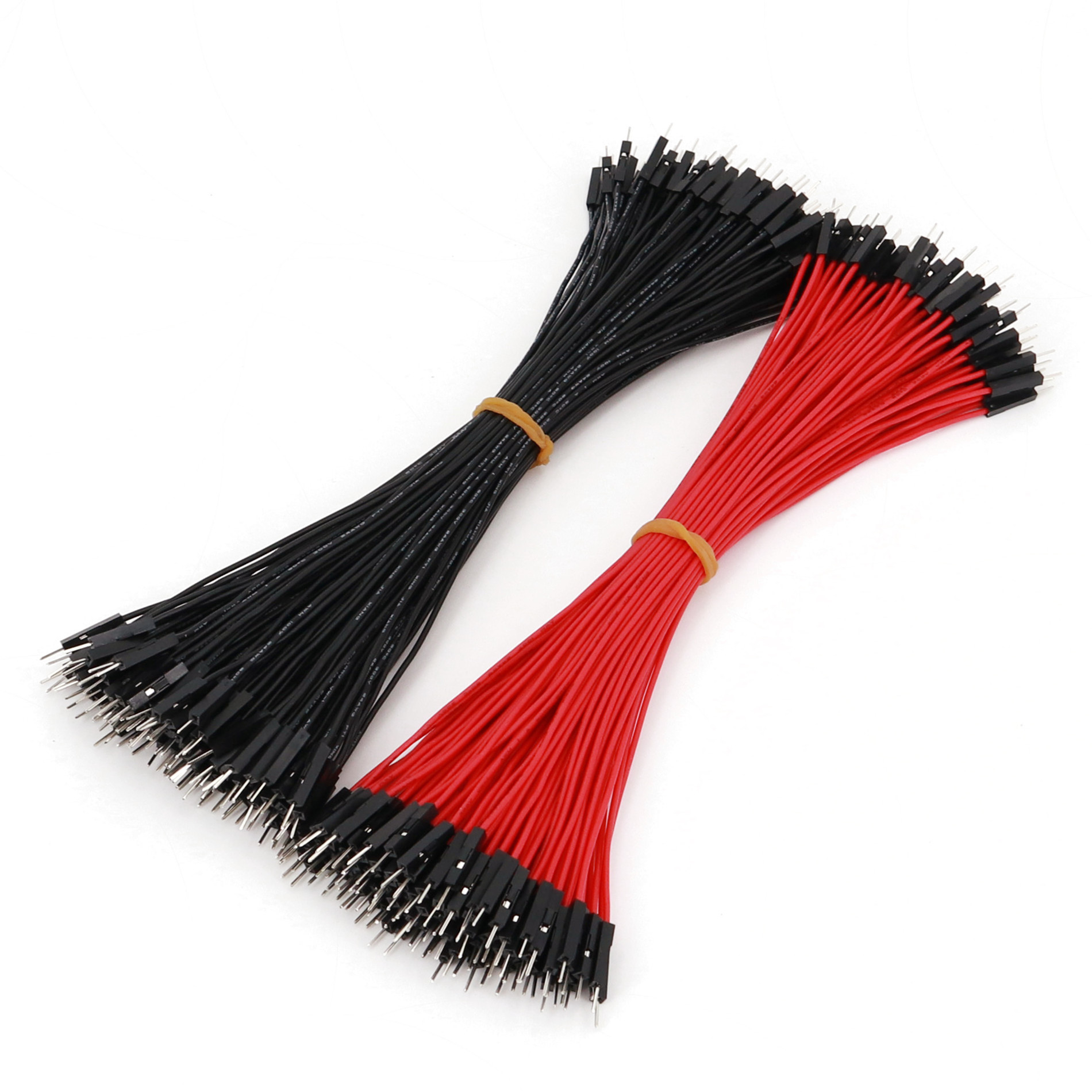 Arduino Diy Electronics - 200Pcs Red Black 1Pin 20cm Dupont