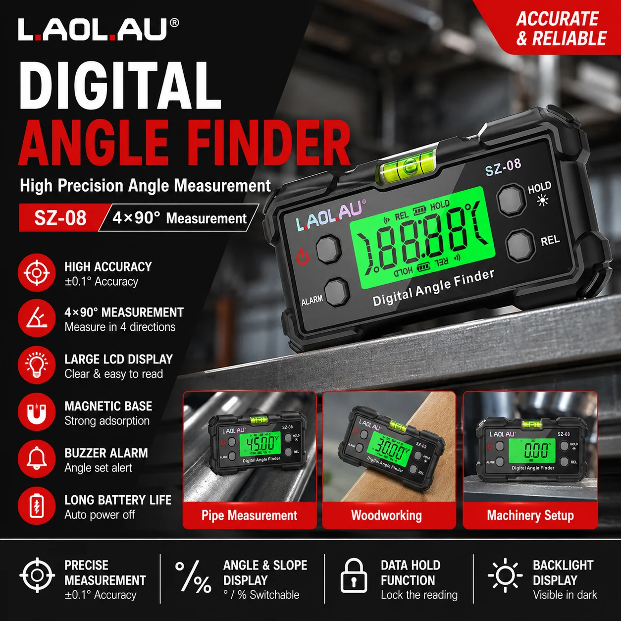Digital Angle Gauge With Level - огляд і ціна Diy Electronics Storage