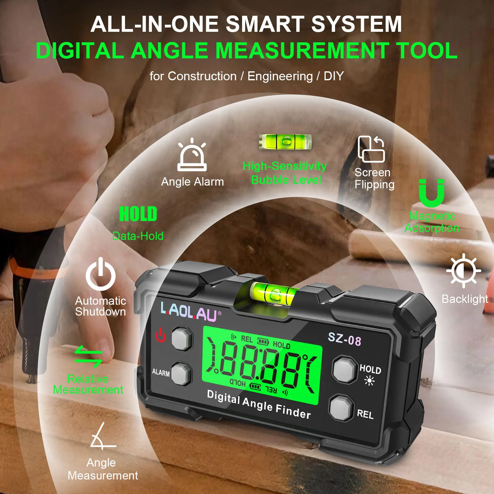 Digital Angle Gauge With Level - огляд і ціна Diy Electronics Storage