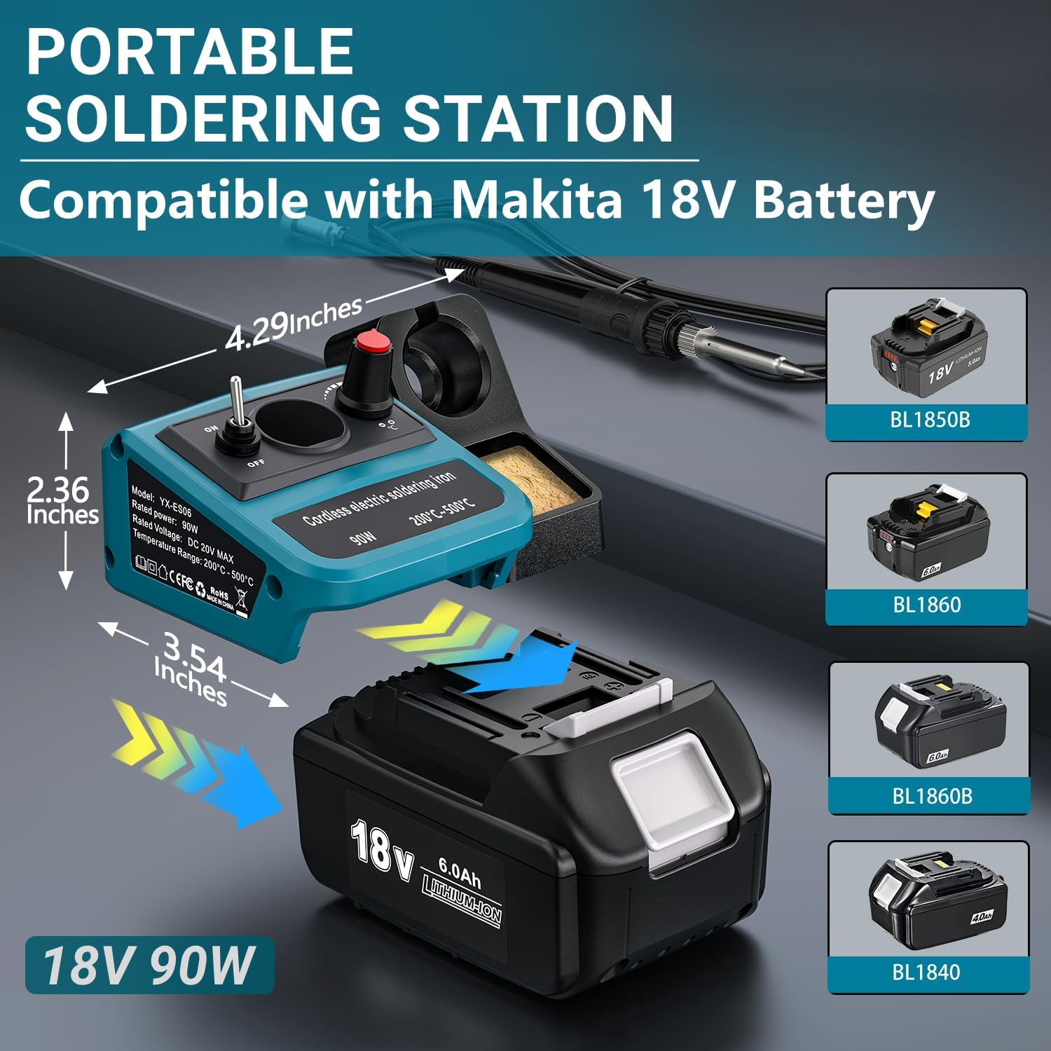 90W LED Digital Cordless Solde - огляд і ціна Diy Electronics Storage